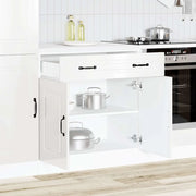 Base da Cucina Kalmar Bianco Lucido in Legno Multistrato