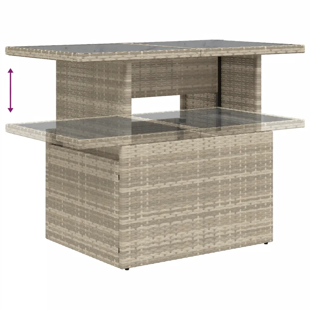 Set Divano da Giardino 8pz con Cuscini Grigio Chiaro Polyrattan 3275322