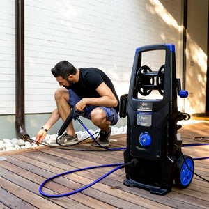 AR Blue Clean e-2 DUALSPEED D Idropulitrice ad Alta Pressione con Doppia VelocitÃ , Sonda Sturatubi e Patio Cleaner (2200 W, 160 bar, 460 l/h)