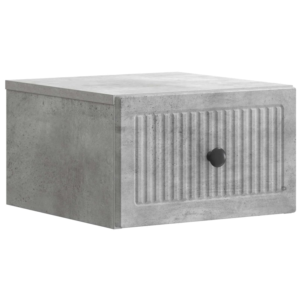 Mobiletto da notte a muro 2 pz Grigio Cemento 33 x 34,5 x 20 cm 897922