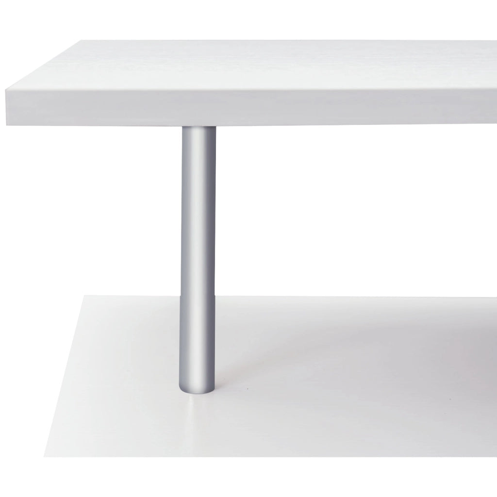 Scrivania Angolare da Ufficio Studio per Computer in Legno bianco 140x120x78,2 cm
