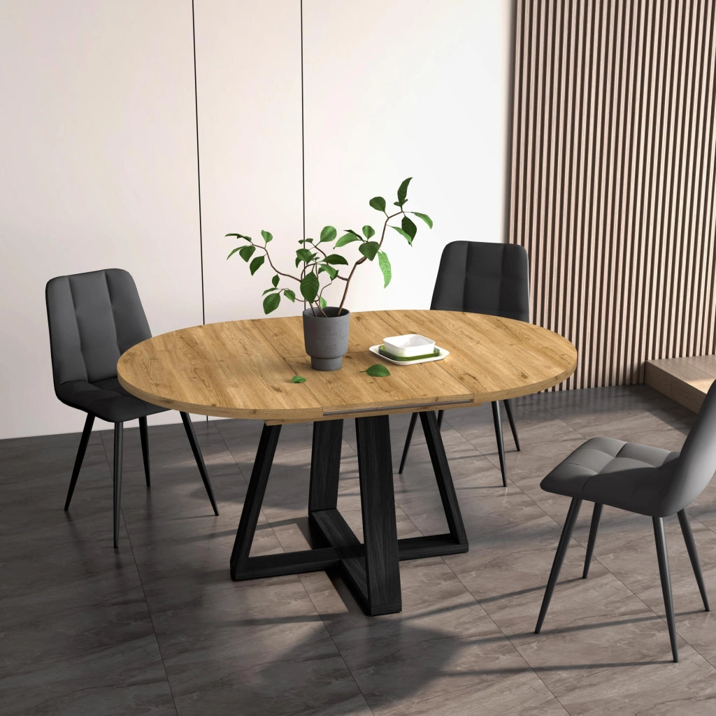 Tavolo da Pranzo, 103x103x73, Per 6 persone, Sala da Pranzo, Rovere