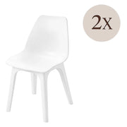 Montivilla, Sedia da Esterno 2 Sedie Made in Italy, Bianco