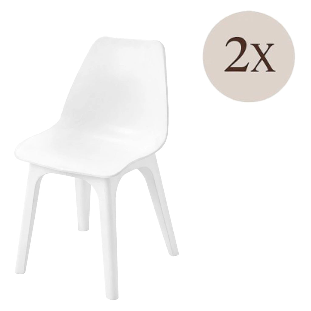 Montivilla, Sedia da Esterno 2 Sedie Made in Italy, Bianco