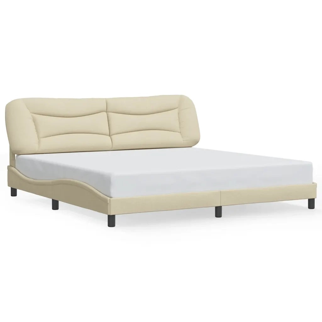 Giroletto senza Materasso Crema 200x200 cm in Tessuto