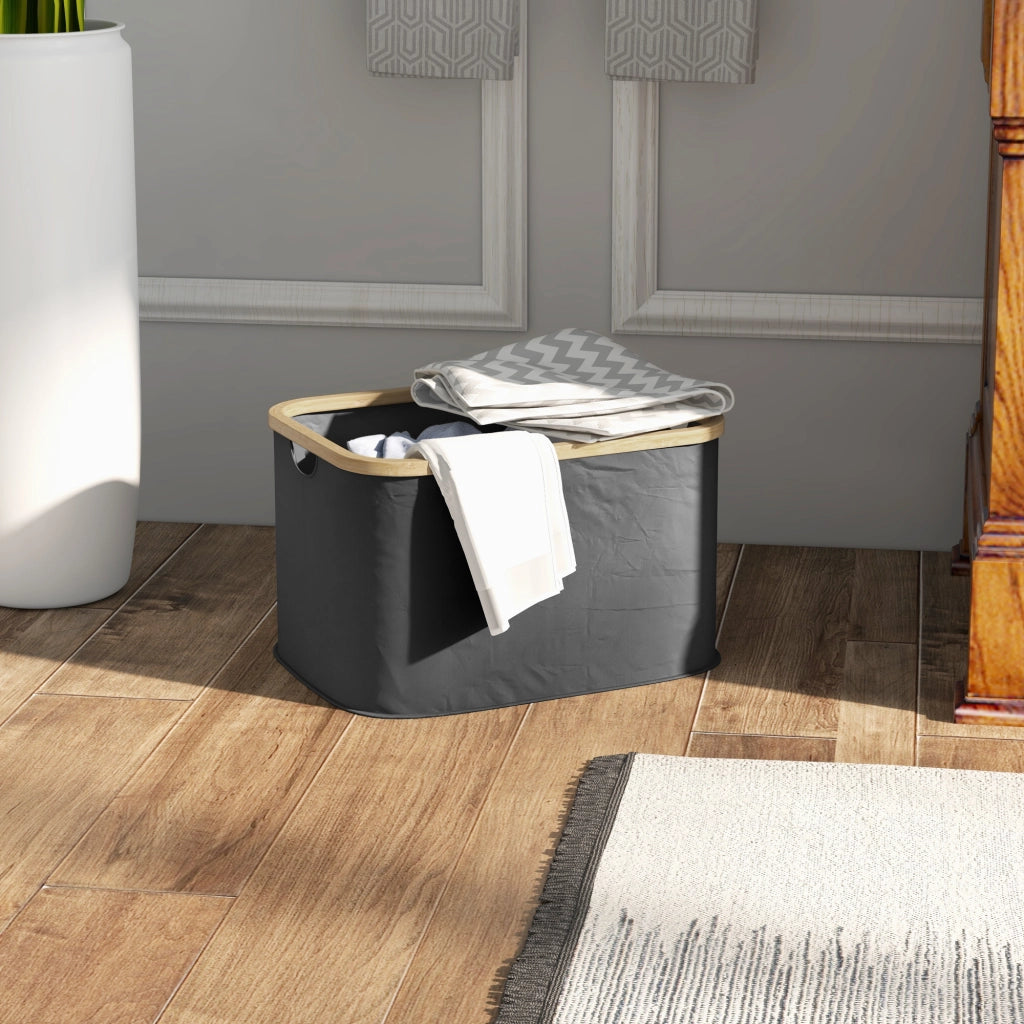 Cestino per bucato pieghevole 36 L ¨C zephmum ¨C grigio tessuto