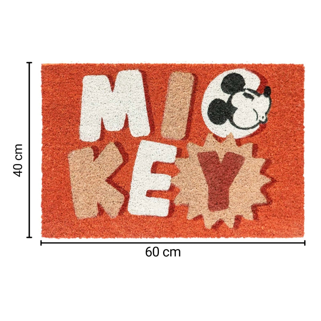 Zerbinetto Decorativo 60x40cm con Motivo Mickey Mouse Antiscivolo Rosso Disney