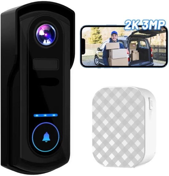 Deurbel video senza abbonamento - Deurbel con camera - Deurbel video senza fili - Sicurezza della casa - Deurbel con app - Deurbel intelligente - Nessun costo mensile - Camera di sicurezza - Deurbel WiFi - Per smartphone e tablet