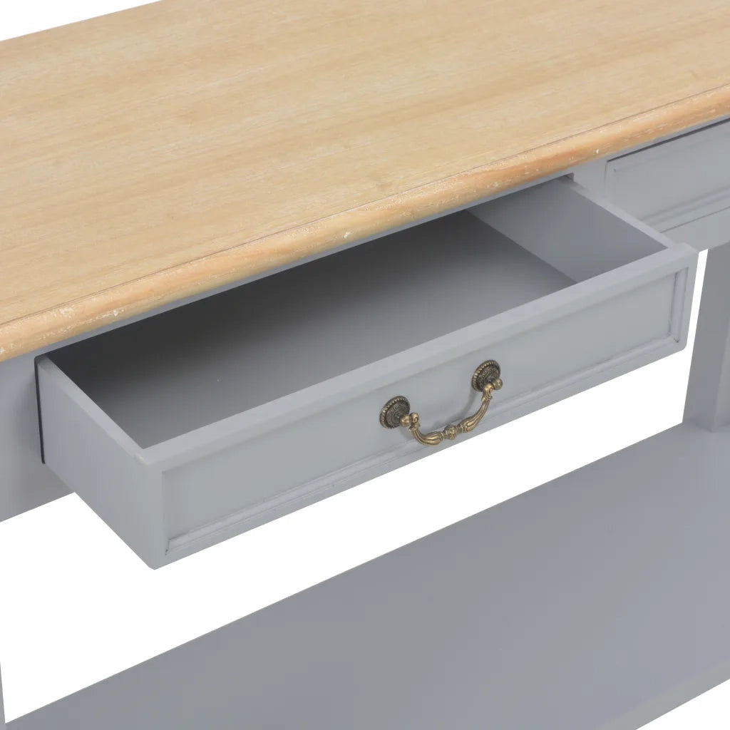 Tavolo Consolle Grigio 110x35x80 cm in Legno cod mxl 14342
