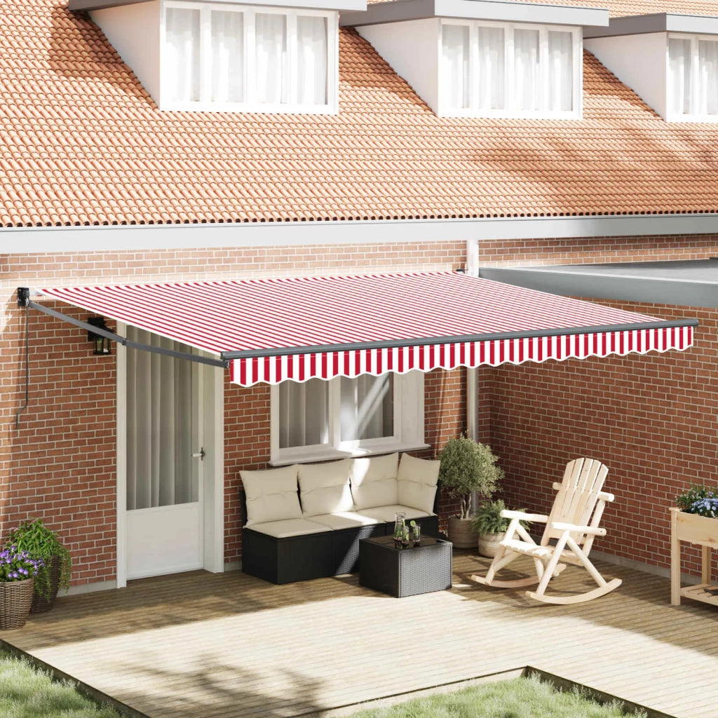 Tenda da Sole | Tenda parasole Rosso e Bianco 450 x 300 x 165 cm