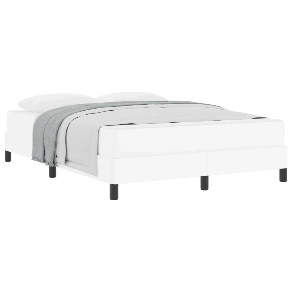 Struttura del letto Bianco Puro 140 x 190 cm Tessuto