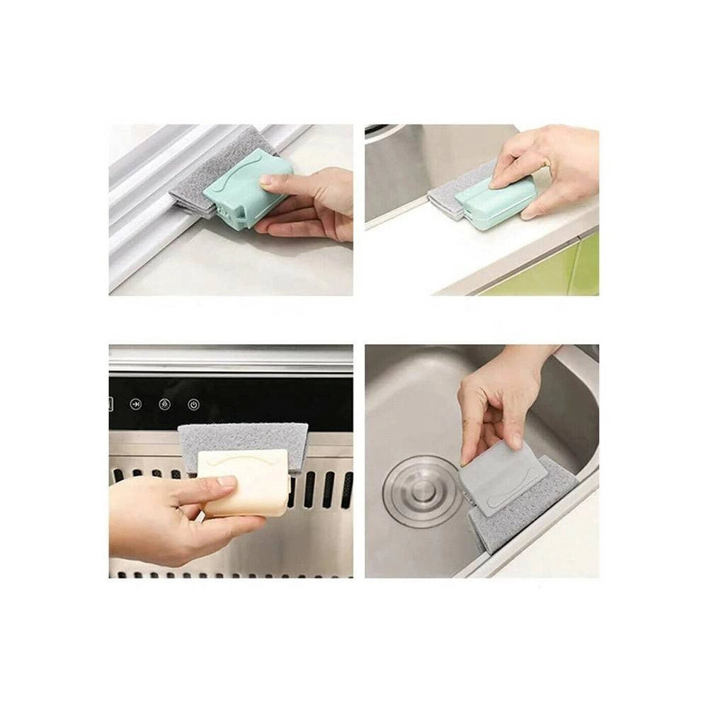 Trade Shop - Spazzola Panno Pulizia Scanalatura Finestra 70208 Lavabile Fessure Pulizia Angoli -