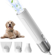 F1 Föhn per Cani - Ultra Silenzioso - Föhn Portatile Manuale per Animali con Regolazione Velocità Luce e Temperatura & 3 Accessori per Tagli di Capelli Professionali