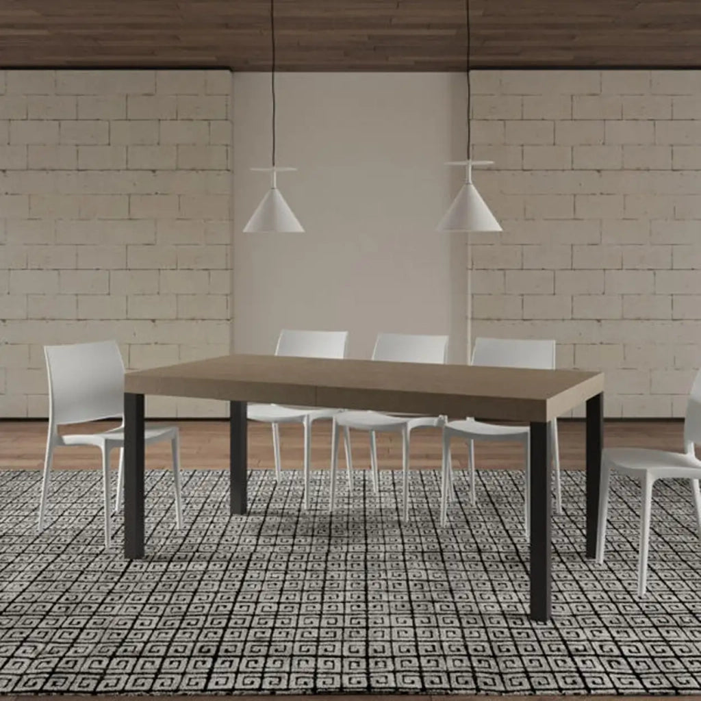 Tavolo allungabile 180/440x90 cm Everyday tortora gambe antracite