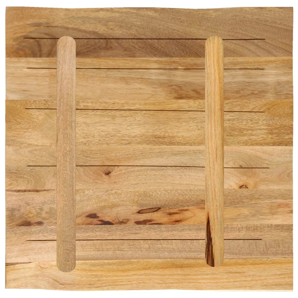 vidaXL Piano Tavolo Bordi Vivi 40x40x3,8cm Legno Massello Mango Grezzo