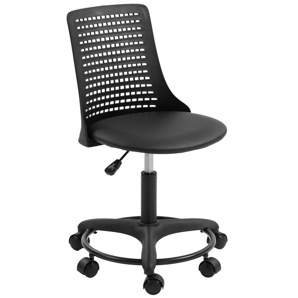Sedia da Ufficio Girevole ¨C zephmum ¨C Nero, Schienale Traforato, Altezza Regolabile