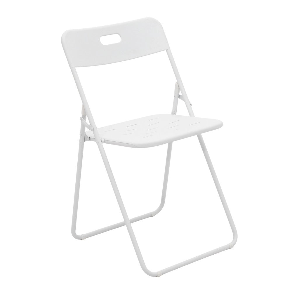 Set da bistr¨° pieghevole 3 pezzi - Zephmum - 2 sedie e 1 tavolo, resistente alle intemperie, bianco