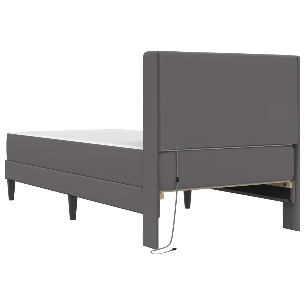 Struttura letto con materasso Grigio 90 x 190 cm Similpelle 3414894