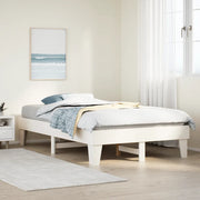 vidaXL Letto senza Materasso Bianco 135x190 cm Legno Massello di Pino