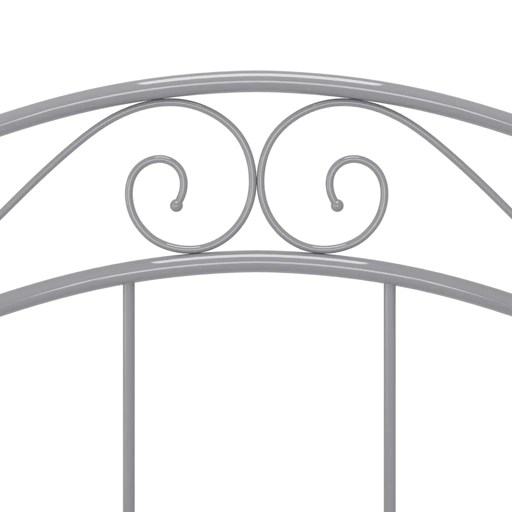 Letto singolo | Letto per adulti | Giroletto Grigio in Metallo 90x200 cm