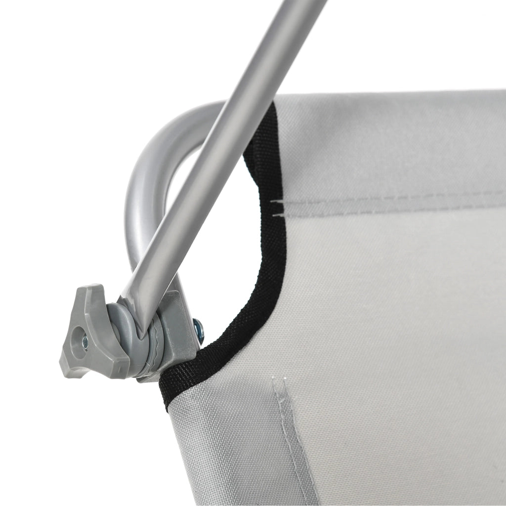 Poltrona di rilassamento pieghevole con parasole grigio multi-sito 187×58×36cm.