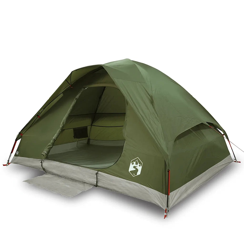 Tenda da Campeggio a Cupola 2 Persone-Tenda per Escursionismo Verde Oliva Impermeabile 420684