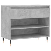 Scarpiera | Mobile per scarpe Grigio Cemento 70x36x60 cm in Legno Multistrato