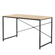 Scrivania postazione computer tavolo in MDF 120 cm beige e nero 03_0003511