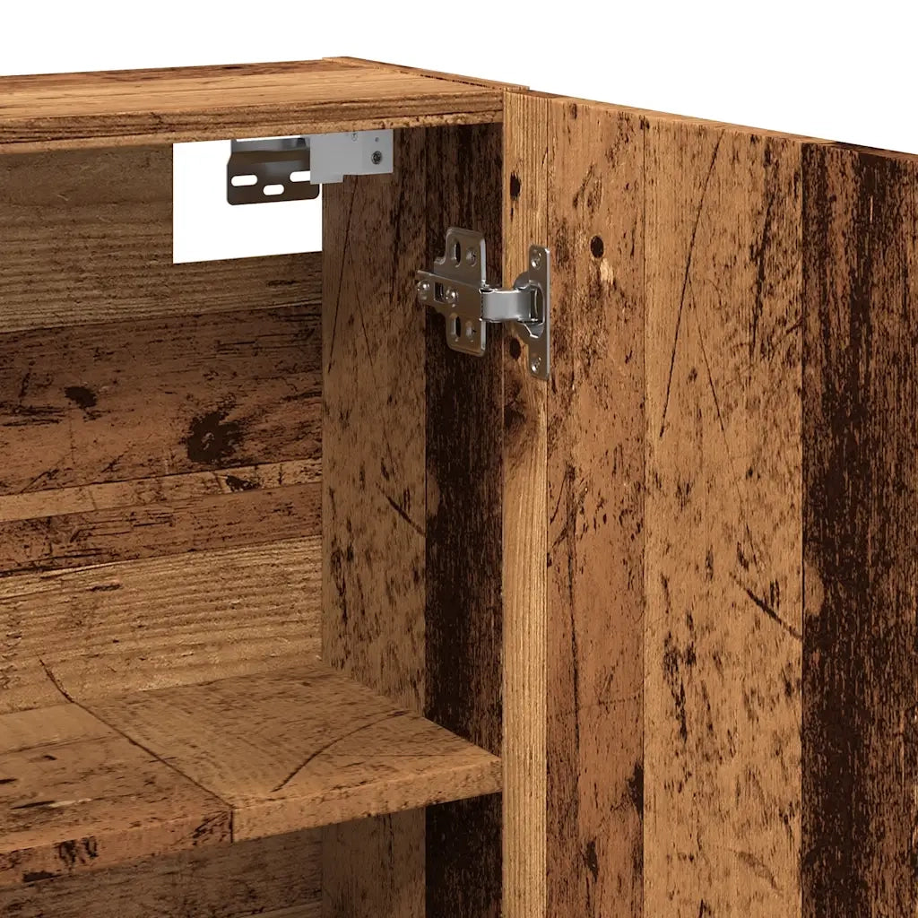 Armadietto a Specchio da Bagno-Mobile bagno con specchio-Armadietto a Specchio da Bagno Legno Antico Legno Multistrato 289988