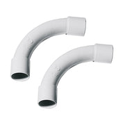 2 PZ Raccordi Tubo a Tubo Curvi Semplici 90° per Tubo Rigido 16mm IP40