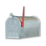 Alubox 18USAIBI Topolino Cassetta Postale Americana da Esterno Lamiera Acciaio Zincata con Bandierina colore Bianco
