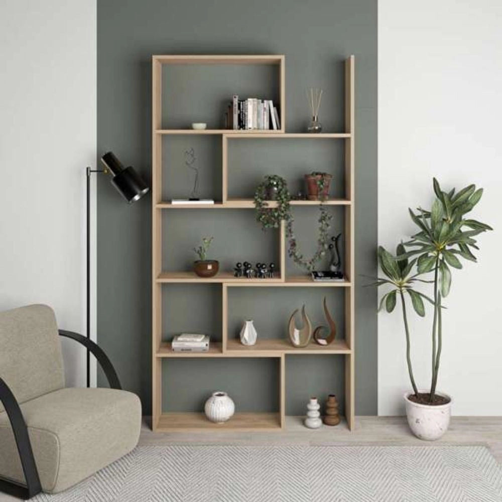 Libreria 72x22x200 cm Wish estensibile angolare rovere