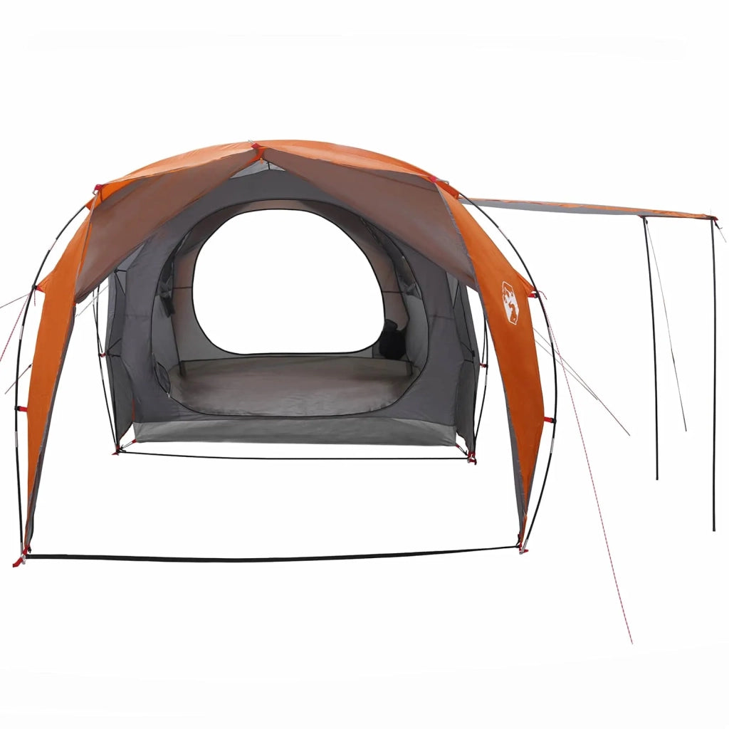 Tenda a tunnel-Tenda da campeggio Grigio e arancione 562 x 265 x 216 cm