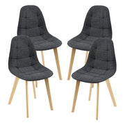 Set di 4 sedie da pranzo 86 x 53 x 47 cm nero 03_0006772