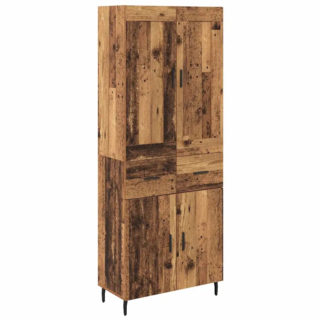 Credenza con cassetto 2 pcs Legno vecchio Legno multistrato
