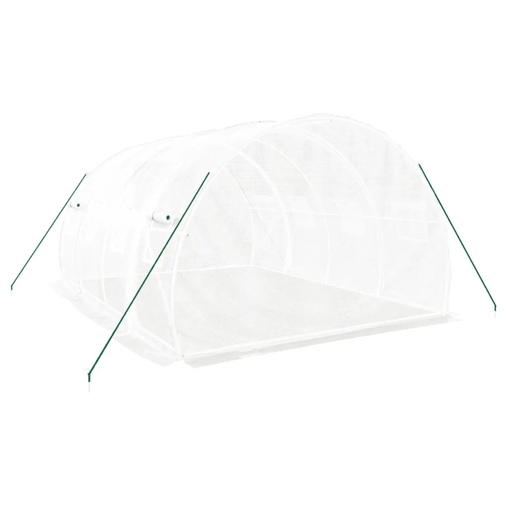 Serra con struttura in acciaio bianca 12 m2 4x3x2 m CFW5376328
