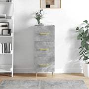 Credenza Grigio Cemento 34,5x34x90 cm in Legno Multistrato 828592