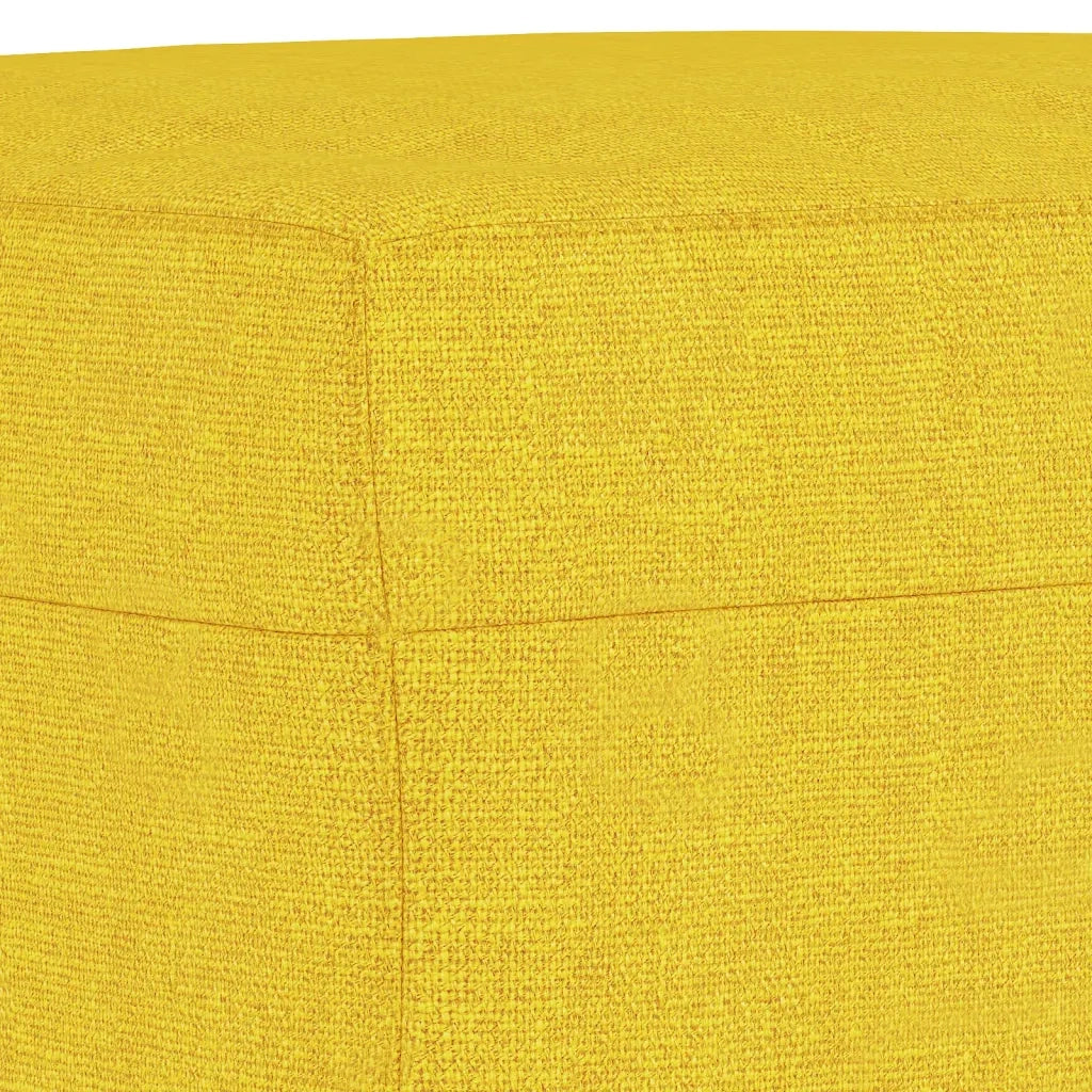 Set di Divani 3 pz con Cuscini Giallo Chiaro in Tessuto