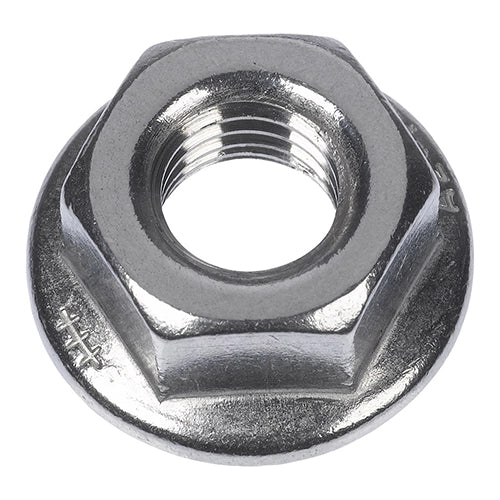 100 PZ DADI ESAGONALI FLANGIATI MU F IN ACCIAIO- M8 Chiave 13 mm- FISCH- pezzi 1