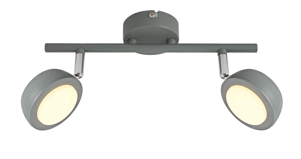 Plafoniera Candellux Mild LED 2 luci 12W 3000K grigia