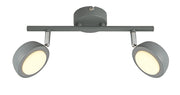 Plafoniera Candellux Mild LED 2 luci 12W 3000K grigia