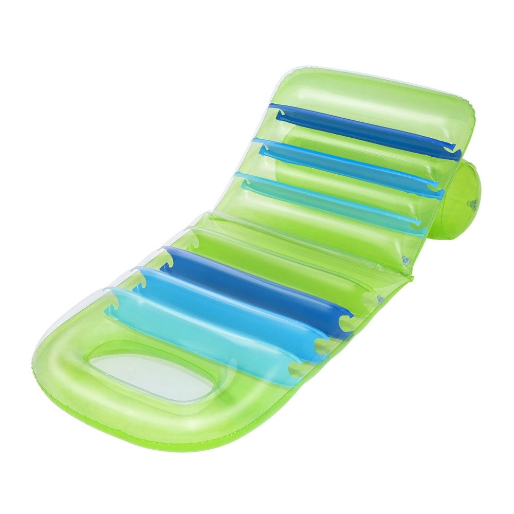 Trade Shop - Lettino Materassino Galleggiante Gonfiabile Regolabile Lounge 193x80cm Piscina Mare 43962 -
