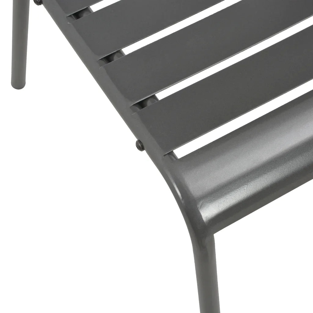Sedie da Esterno Impilabili 2 pz in Acciaio Grigio cod mxl 43303