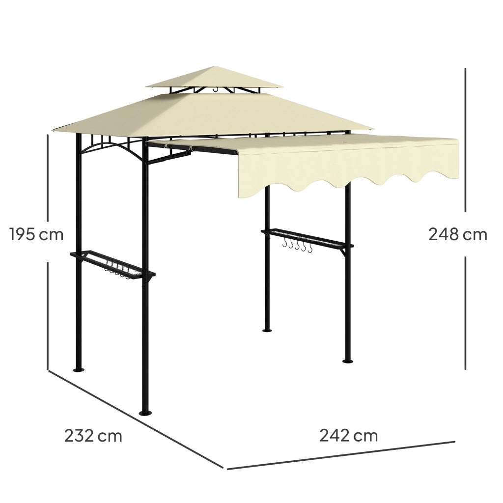 Gazebo da giardino ¨C zephmum ¨C Beige 242x232x248 cm