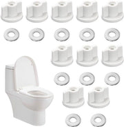 10 set viti e anelli per WC, set di viti M6 per montaggio WC, attacco WC da sopra per serrature di WC montate sopra