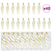 Palla a spirale di Natale 40 pz Oro Plastica CFW3041734