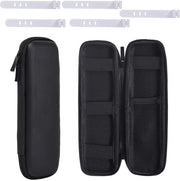 Etui Deluxe Premium, etui in pelle sintetica nera con protezione e tasca integrata per matite, penne e cavo USB - ideale per lavoro, studio e creatività