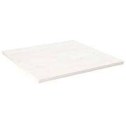 Piano Tavolo Bianco 80x80x2,5cm Legno Massello di Pino Quadratocod mxl 96142