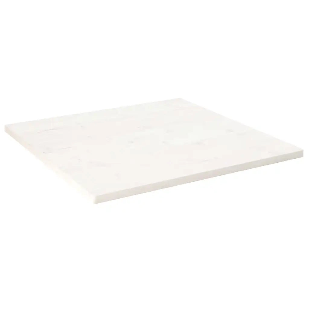 Piano Tavolo Bianco 80x80x2,5cm Legno Massello di Pino Quadratocod mxl 96142