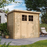 TIMBELA M310F Casetta da Giardino in Legno per esterni con porta con serratura di alta qualit?  - 239x144x200 cm/2.6m2
